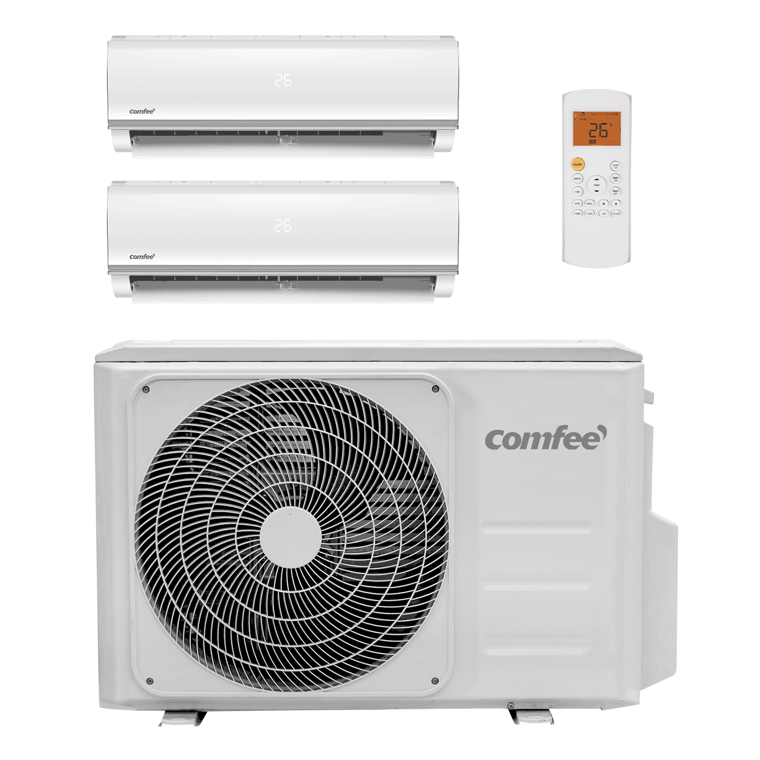 comfee Split-Klimaanlage DUO 2D-18K 3 x 9000BTU/h, 3x9000