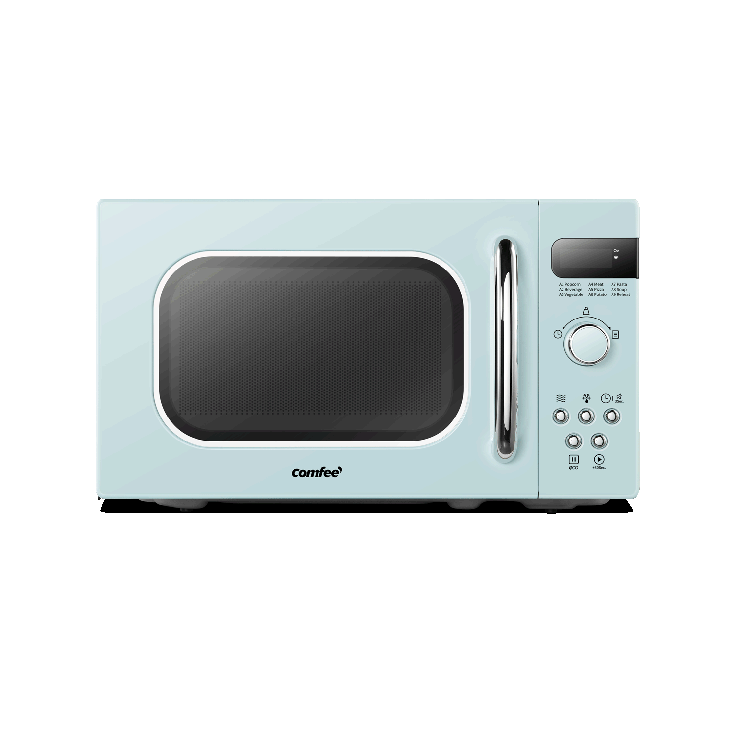 COMFEE' Retro Microwave with Multi-stage Cooking, Pastel Green