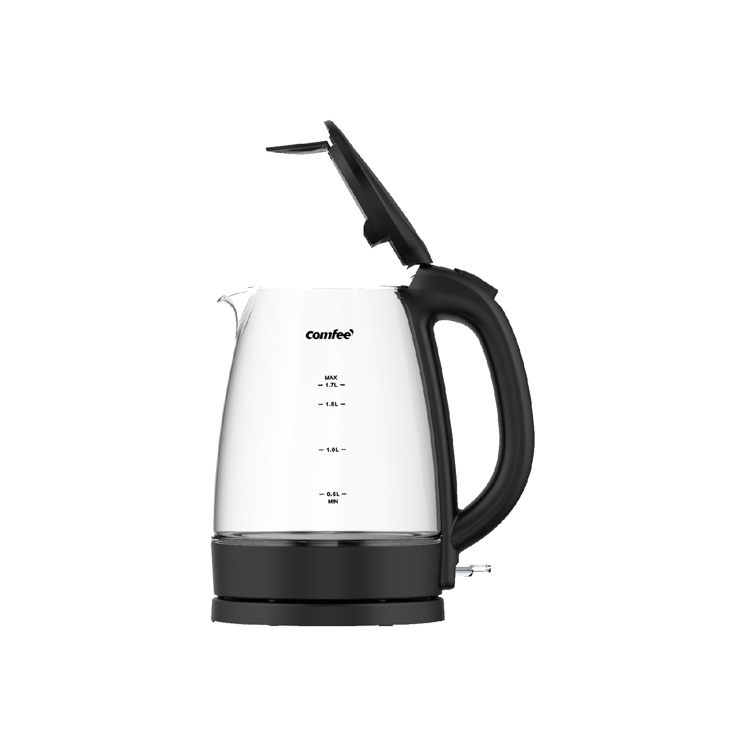 1.7L Electric Kettle 1500W Glass Hot Water Kettle Fast Heating Electric Tea  Kettle Water Boiler & With Auto Shut-Off