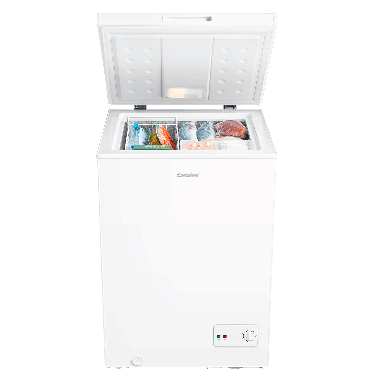 美品コンフィー（COMFEE'） 冷凍庫 100L 上開き ホワイト