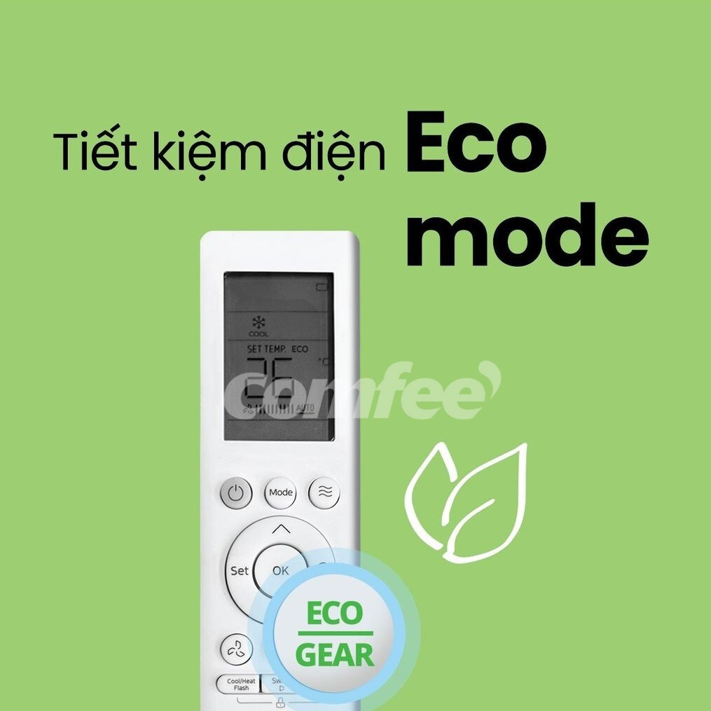 Máy lạnh Comfee CFS-25VAF được tích hợp ECO Mode để tiết kiệm điện năng hiệu quả