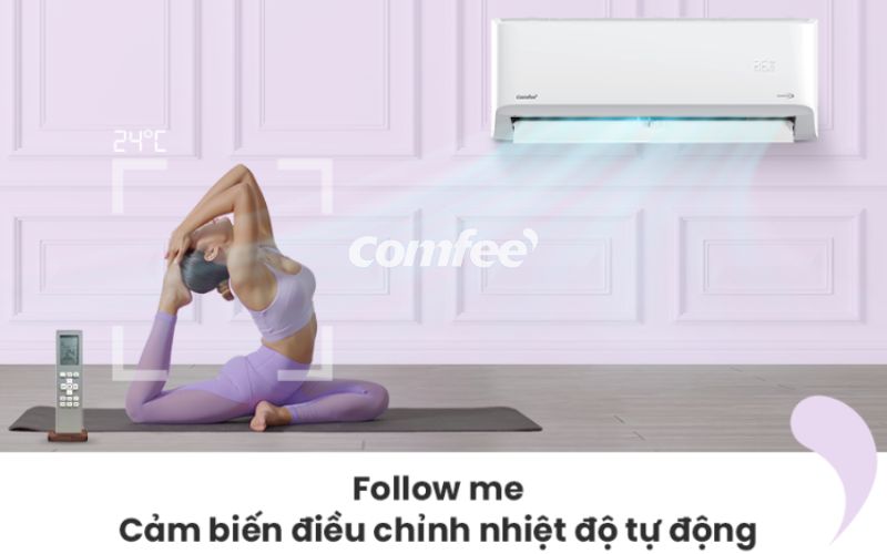 Tính năng Follow Me - Cảm biến vị trí để tự động điều chỉnh nhiệt độ