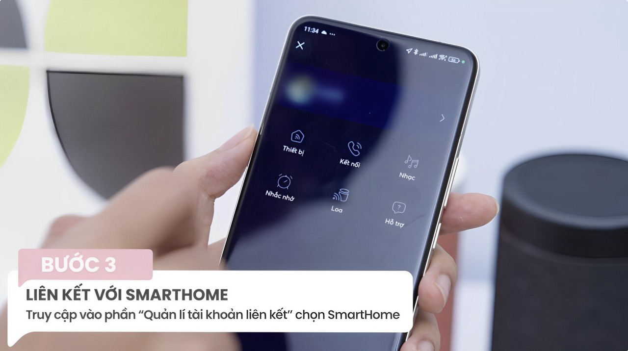 Liên kết với smarthome