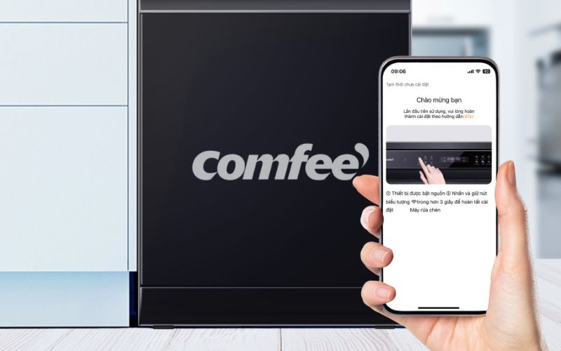 Máy rửa bát Comfee tích hợp công nghệ iOT điều khiển từ xa