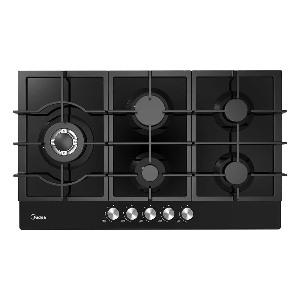 Gas Glass Cooktop 90cm Black