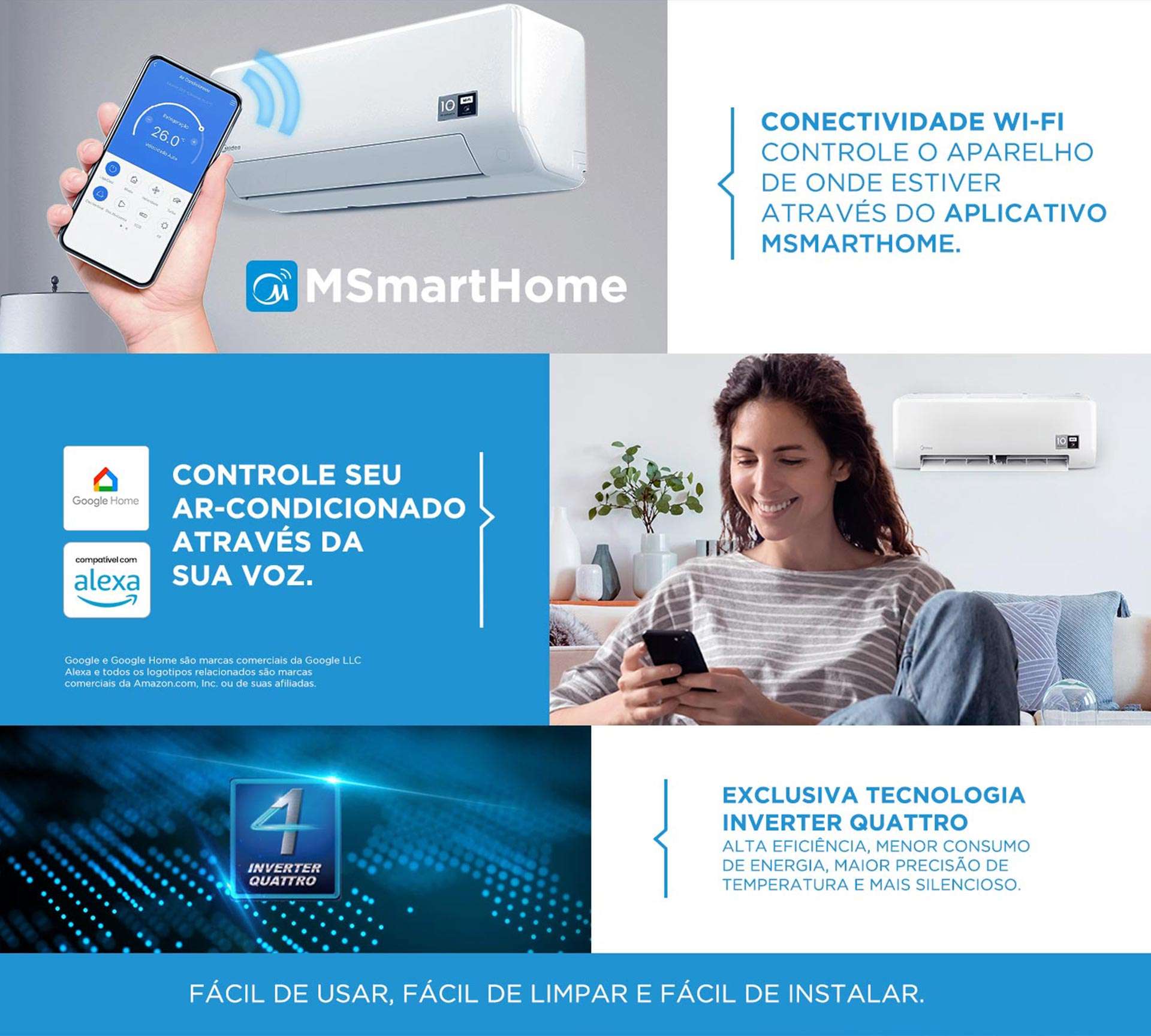 Ar Condicionado Split Hi Wall Inverter Springer Midea All Easy Pro 12000  BTU/h Quente e Frio 42AEVQA12M5 - 220 Volts