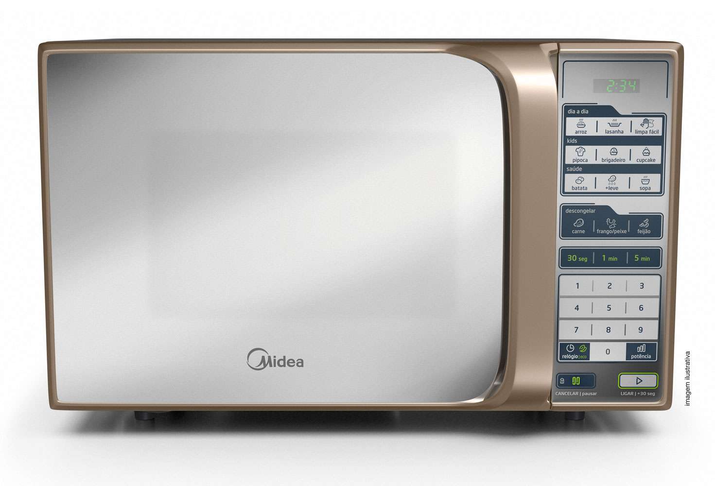 Micro-ondas Midea 31L Prata Espelhado