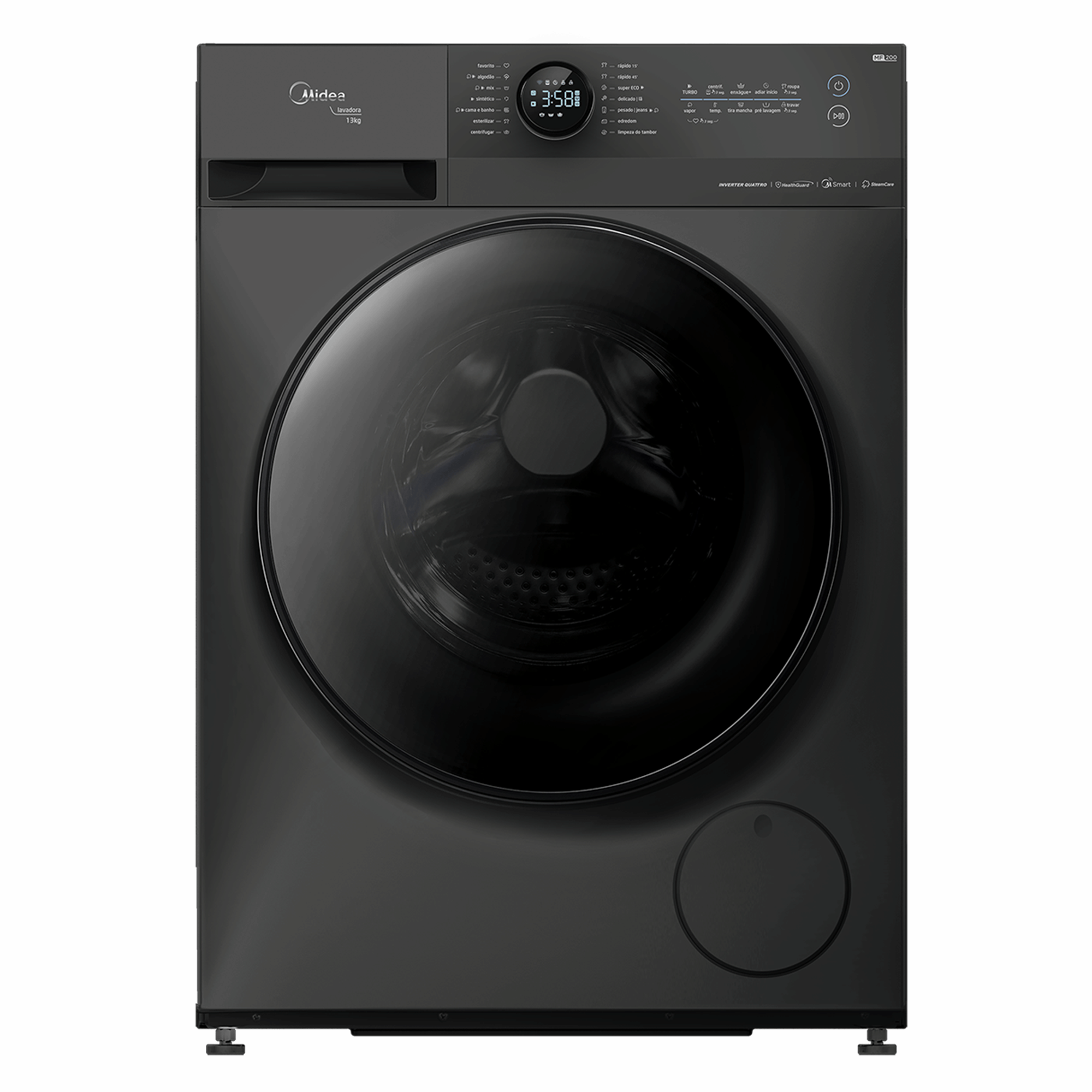 Lavadora HealthGuard Smart 13kg Titanium Midea