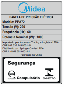 Panela de Pressão Elétrica 6 L Digital Inox Midea - Midea