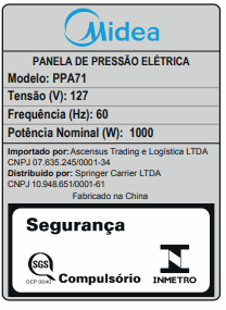 Panela de Pressao Eletrica 6 Litros PPB71 Midea Inox - Moveis Linhares
