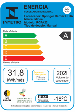 freezer midea rcfa22