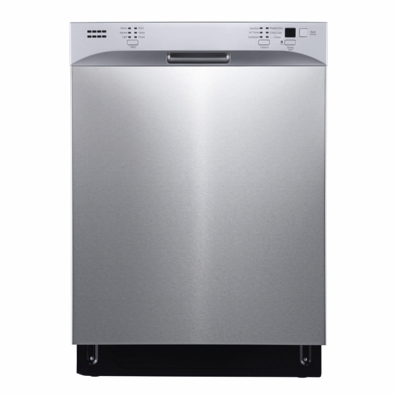 52 dBA Front Control 24” Built-In Dishwasher with Sanitize Cycle