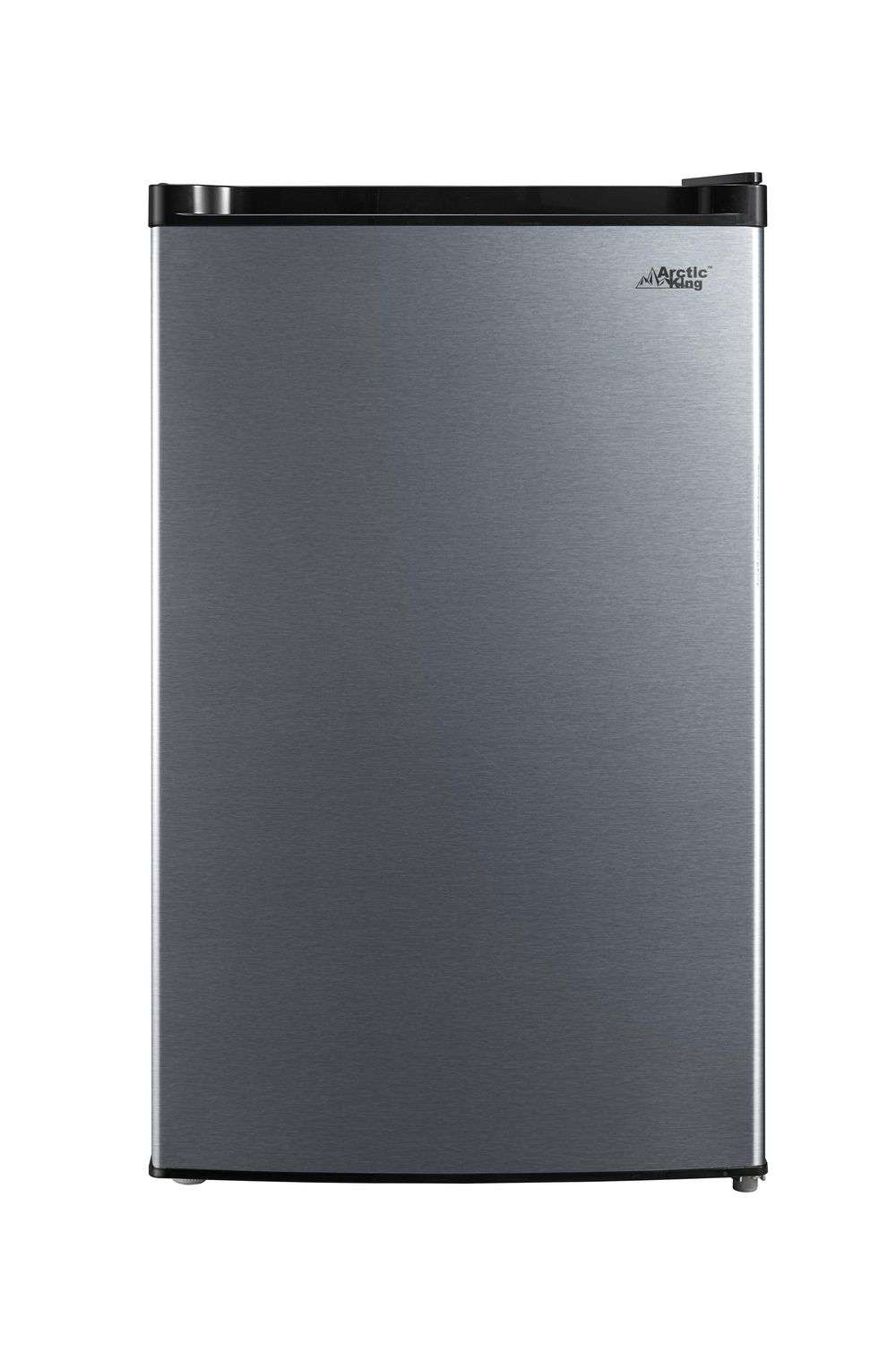 Réfrigérateur compact Arctic King, 4,4 pi³, porte simple, acier inoxydable, E-star
