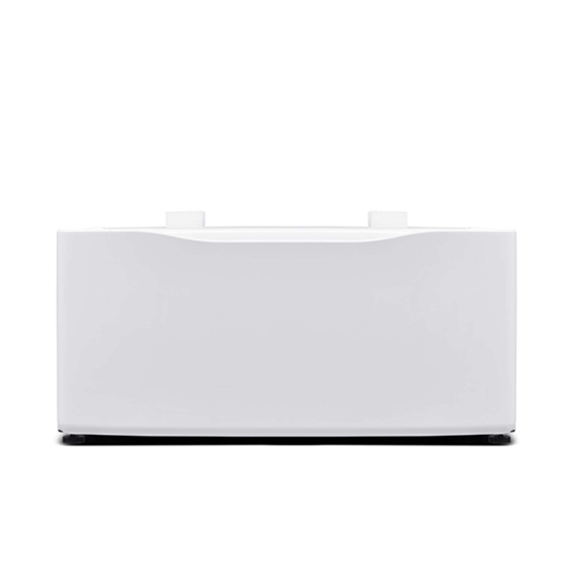 White Laundry Pedestal with Storage Drawer
