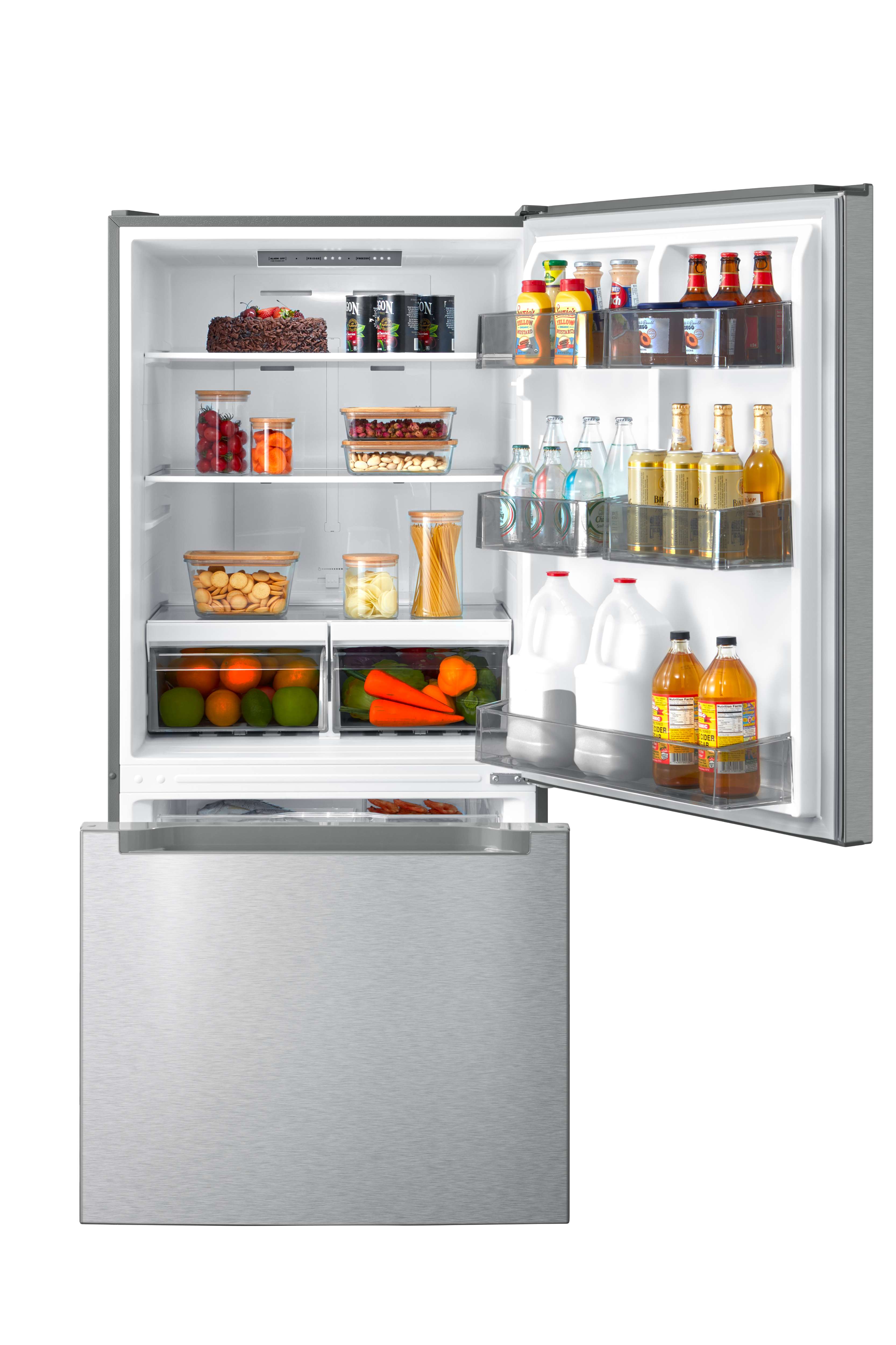 midea 18.7 cu ft bottom mount freezer refrigerator mrb19b7ast