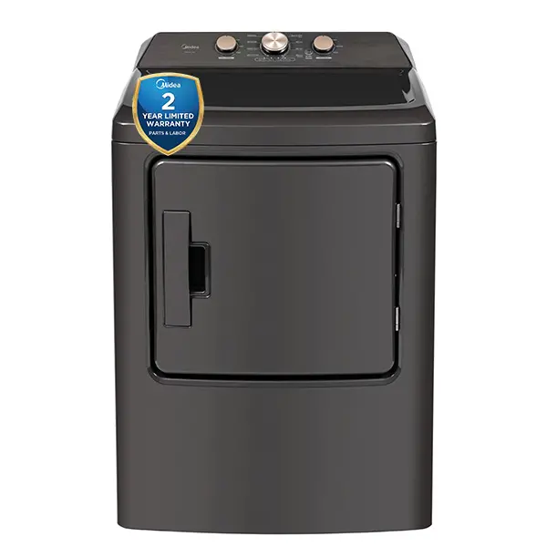 7.0 Cu. Ft Metallic Grey Front Load Tumble Dryer with Bronze Trim