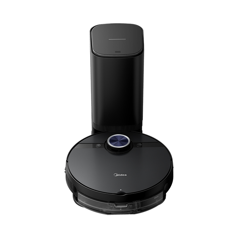 Midea Robotický Vysavač S8+ s výkonným motorem o sacím výkonu 4000Pa, samočisticí základnou, 2,5L sáčkem na prach a maximální dobou provozu 180 minut – černý.