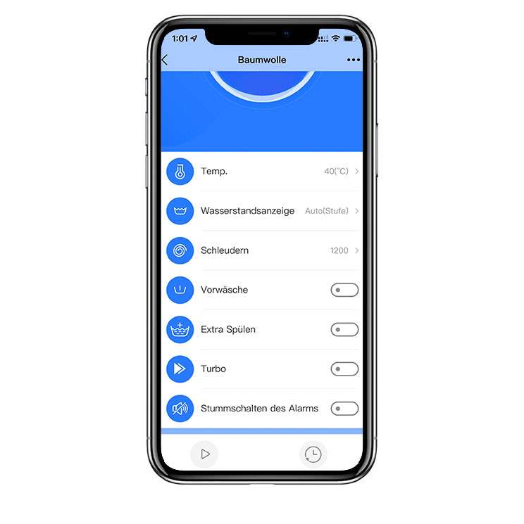 Kontrolle per Midea SmartHome App