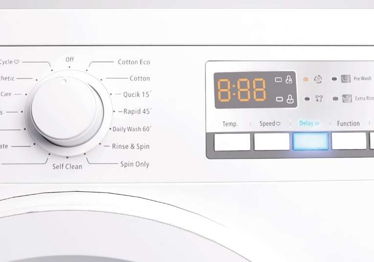 MIDEA Washing Machine 8 KG 14 Programs 1400 RPM A+++ - Gray MF100W80B
