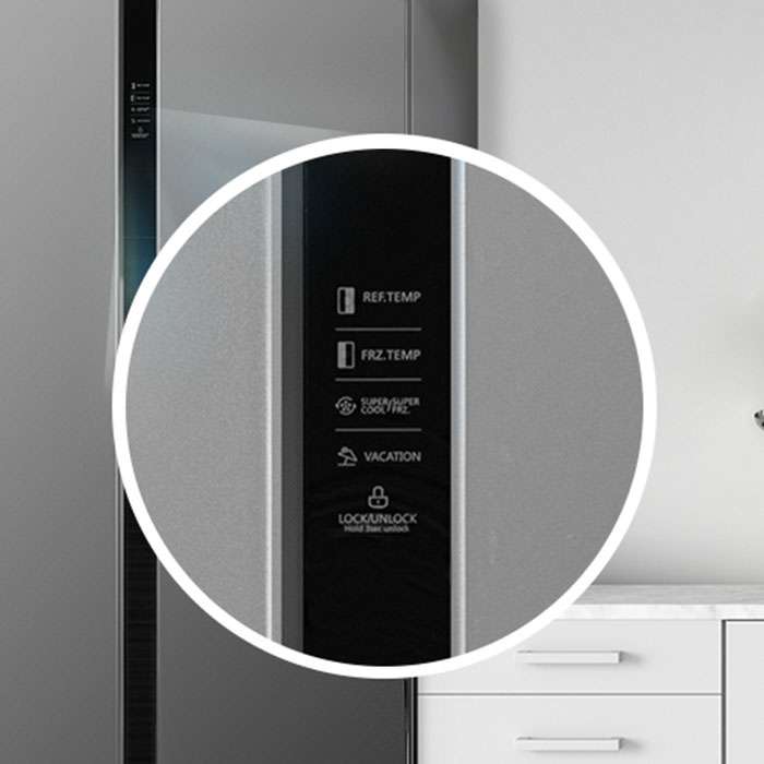 584 L Side by Side Refrigerator Digital Control