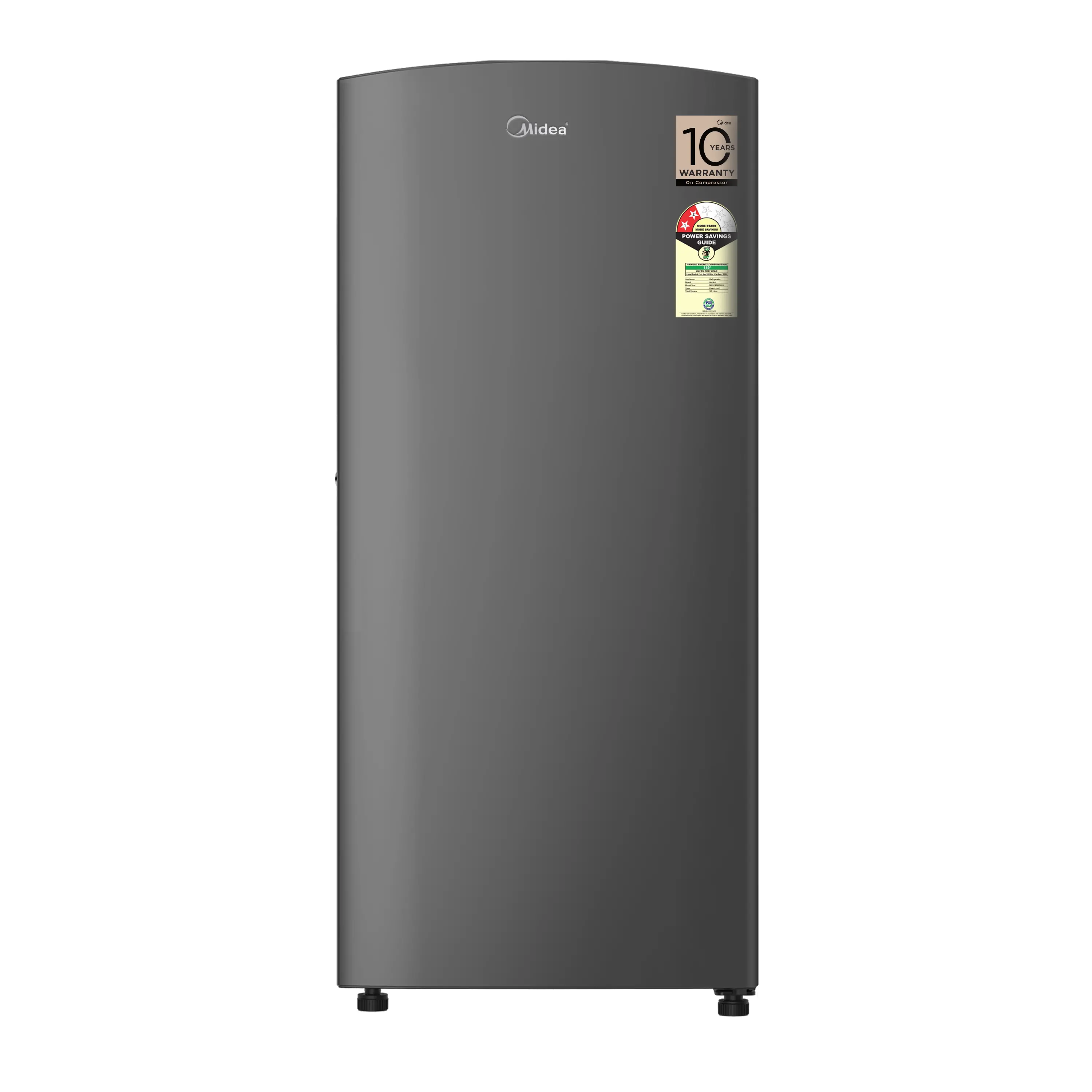 Midea 187L Direct Cool Refrigerator (2 Star, Grey)