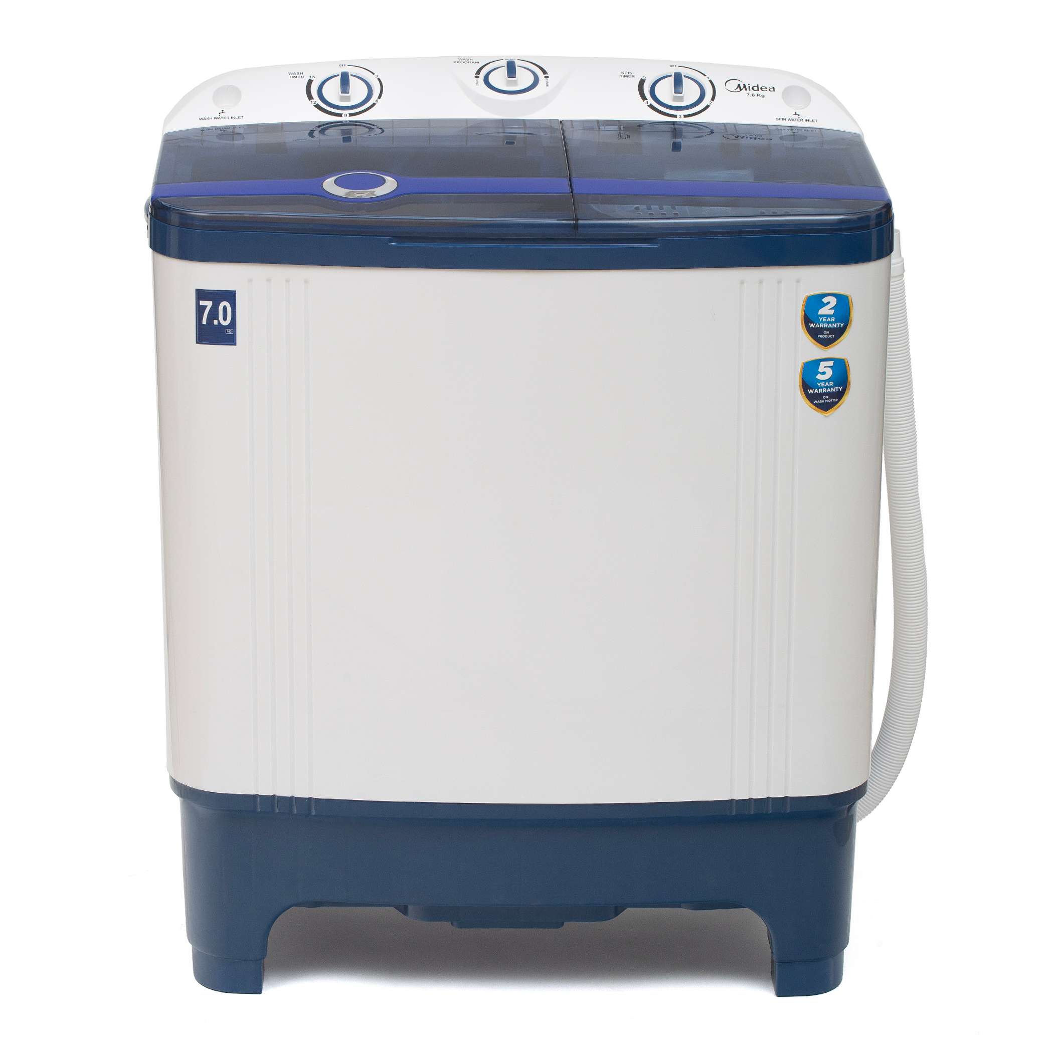 Midea 7 kg Semi Automatic Top Load WM Blue