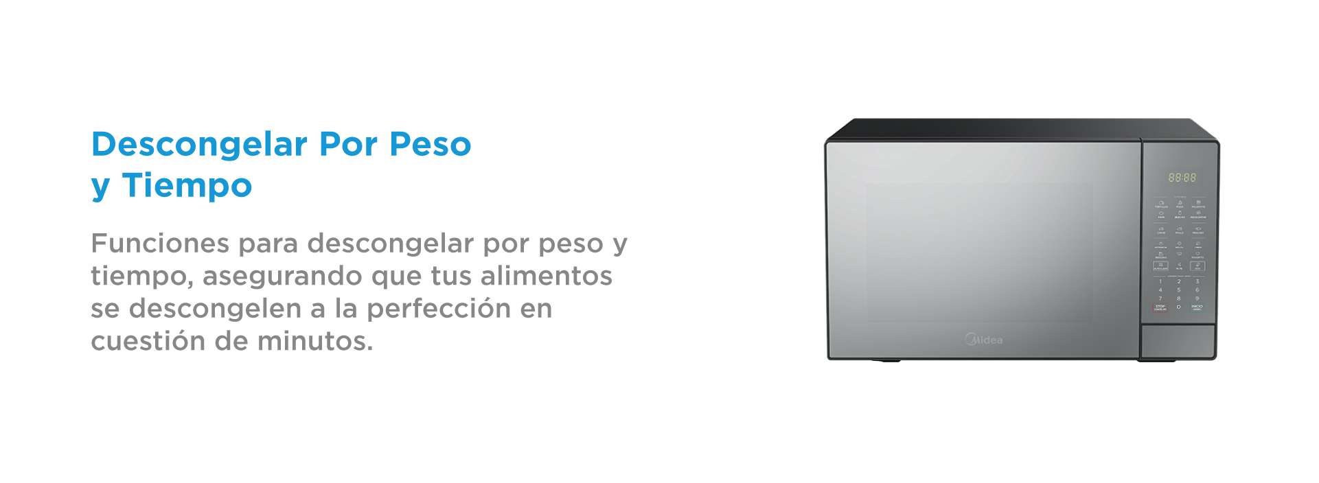 Horno Microondas 1.4 pies cúbicos (20L) - SmartECO - Silver puerta espejo