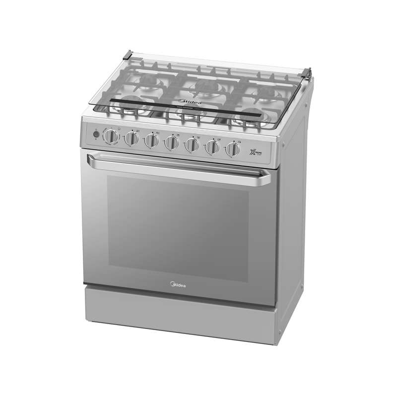 Estufa De Piso Con Capelo - 30" - Midea - Silver