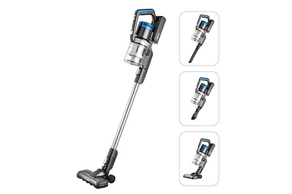Midea Cordless Vacuum Cleaner MCS1825GB Pro, 20Kpa Suction Power, 60 Minutes Long Runtime, Lightweight 2 in 1 Handheld Stick Vacuum Cleaner with LED Headlights - Black and Blue