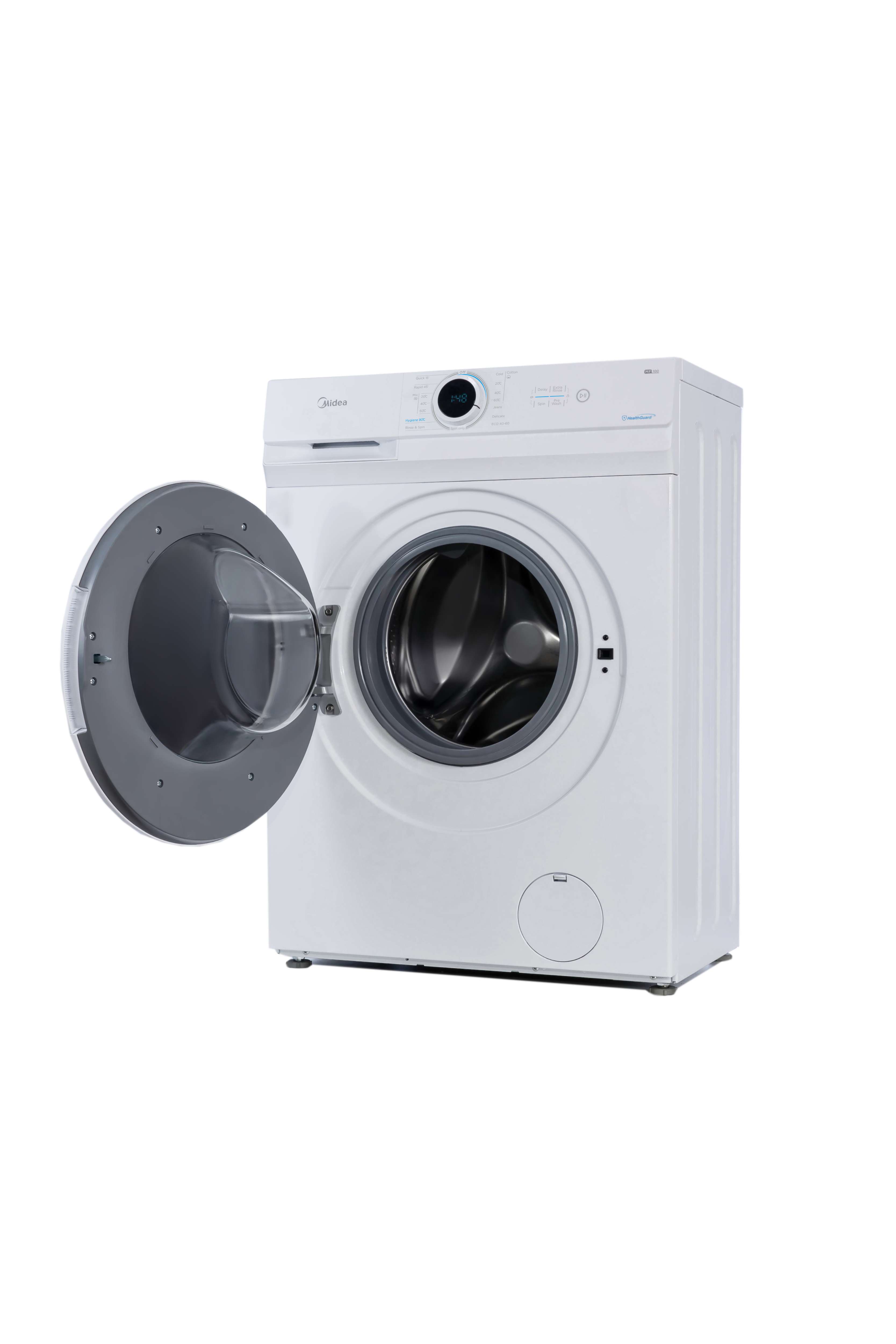 Midea MF100W70 Freestanding Washing Machine, Lunar Dial and LED Display,  1200 RPM, 7 kg Load, White [