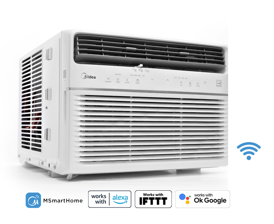 8,000 BTU SmartCool Window Air Conditioner with Wi-fi and Voice Control