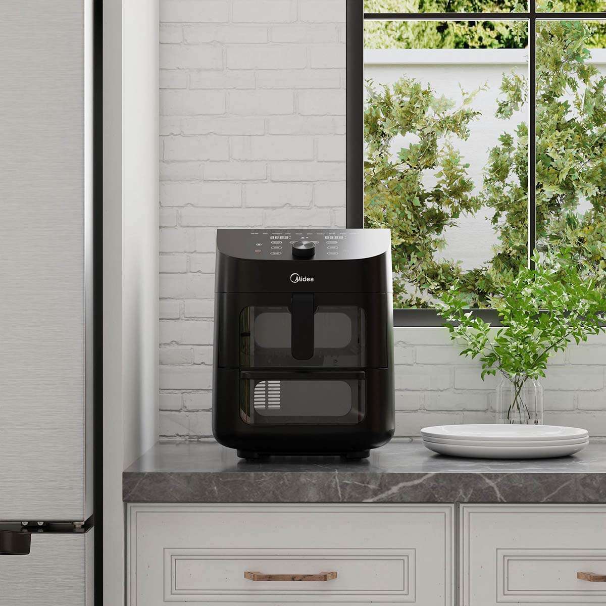 InstaFry 2-in-1 Pressure Cooker & Air Fryer – Midea Home Appliances