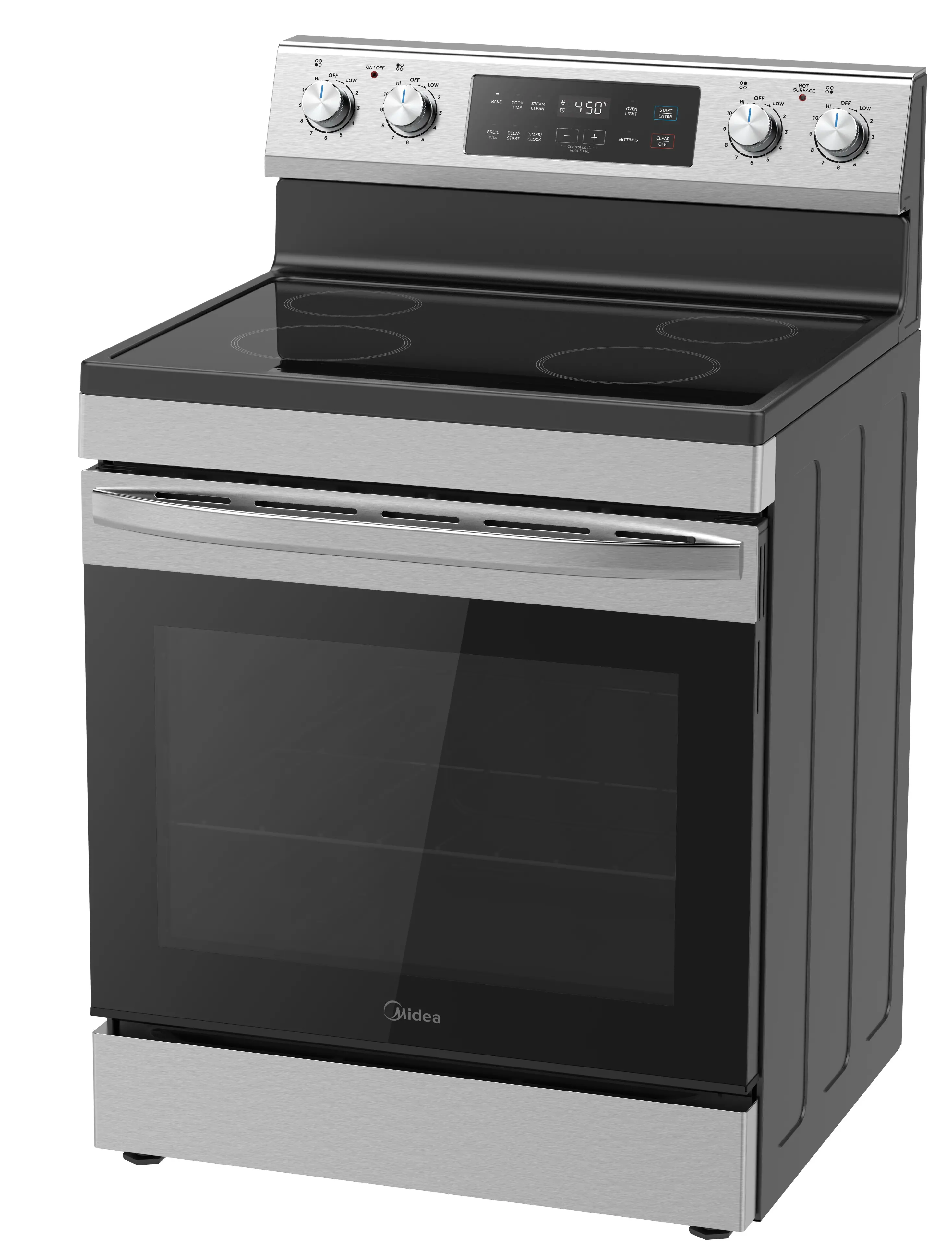 Midea 6.3 cu. ft. Freestanding Electric Range with Steam Cleaning