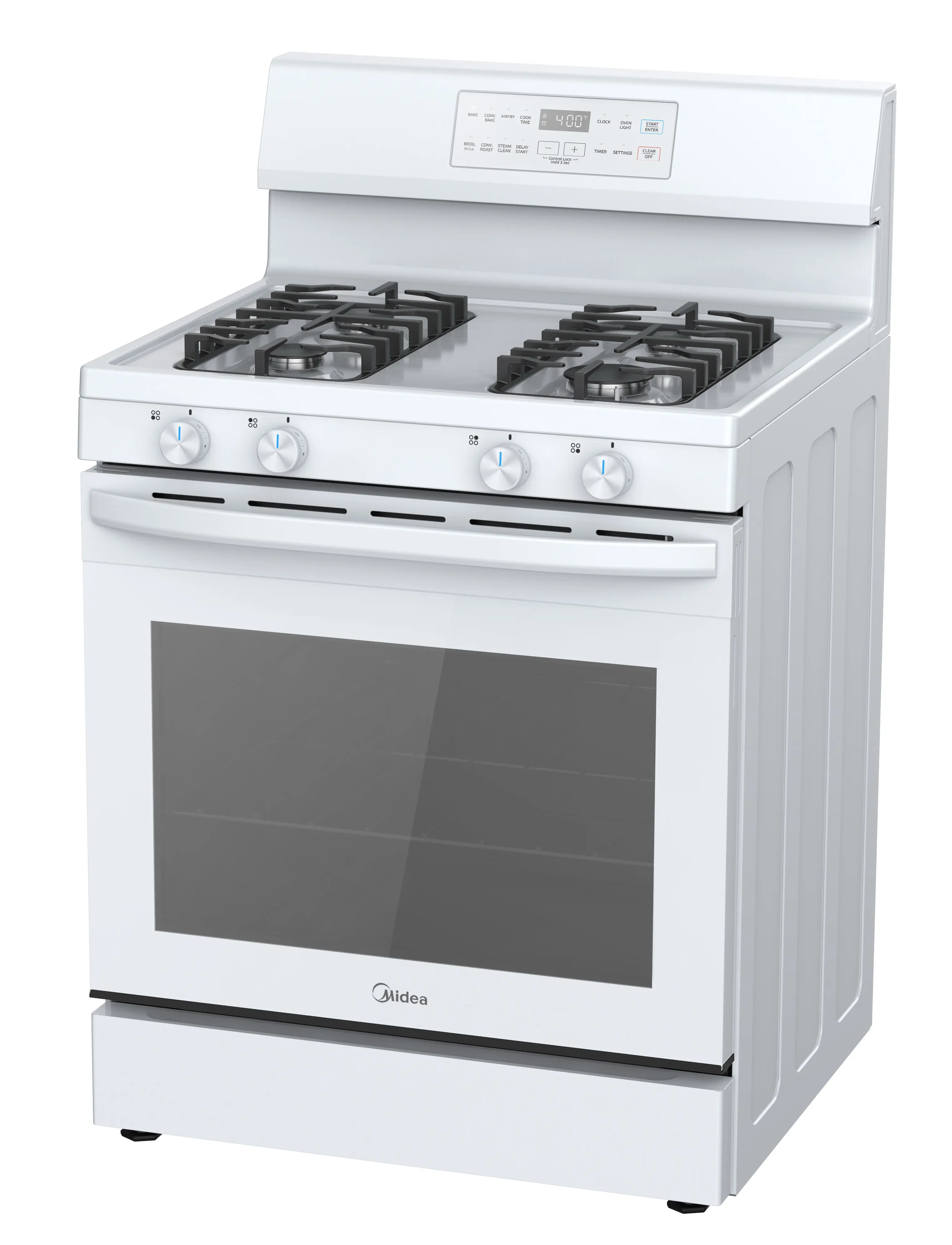 Midea 6.1 cu. ft. Freestanding Gas Range with Steam Cleaning