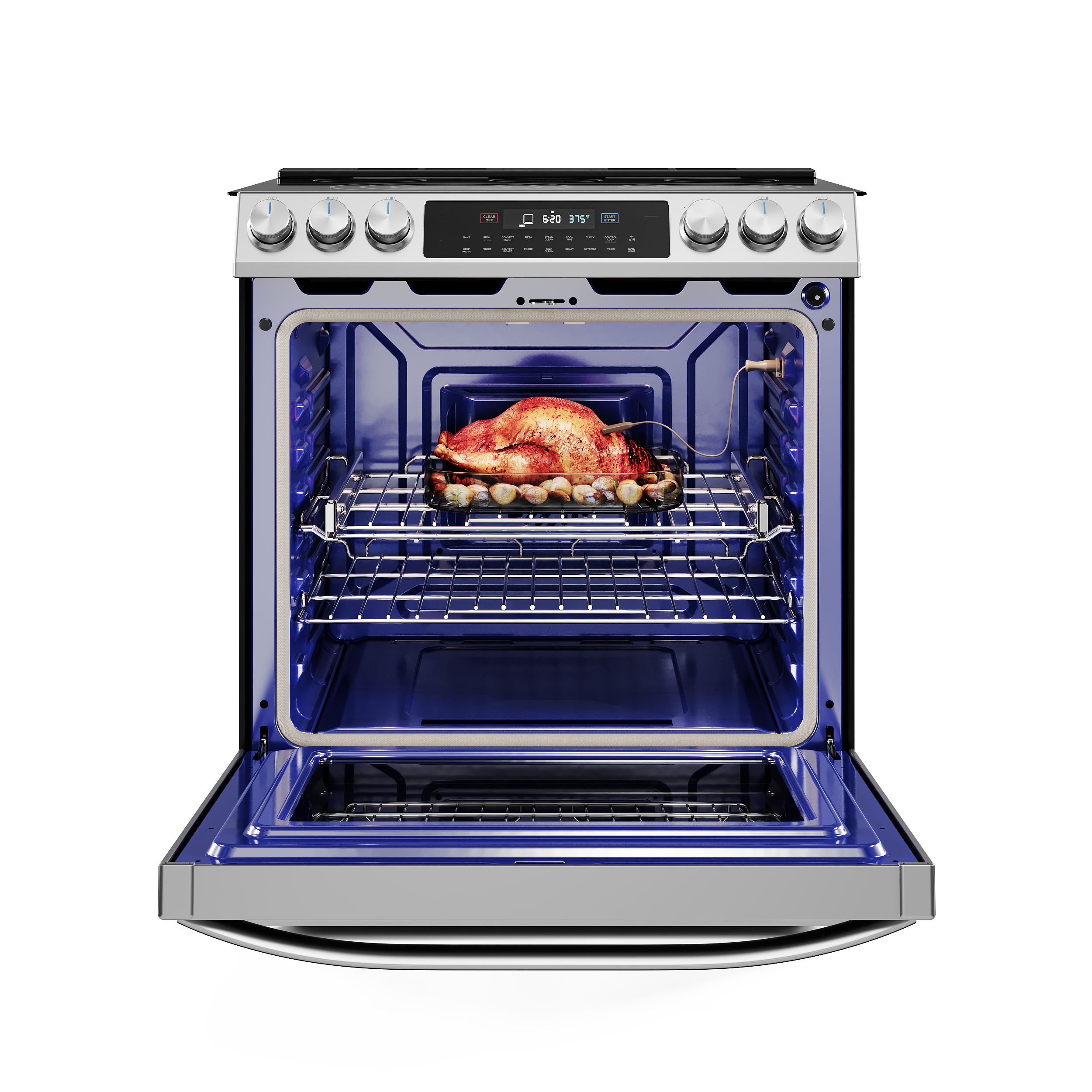 electric range with elements