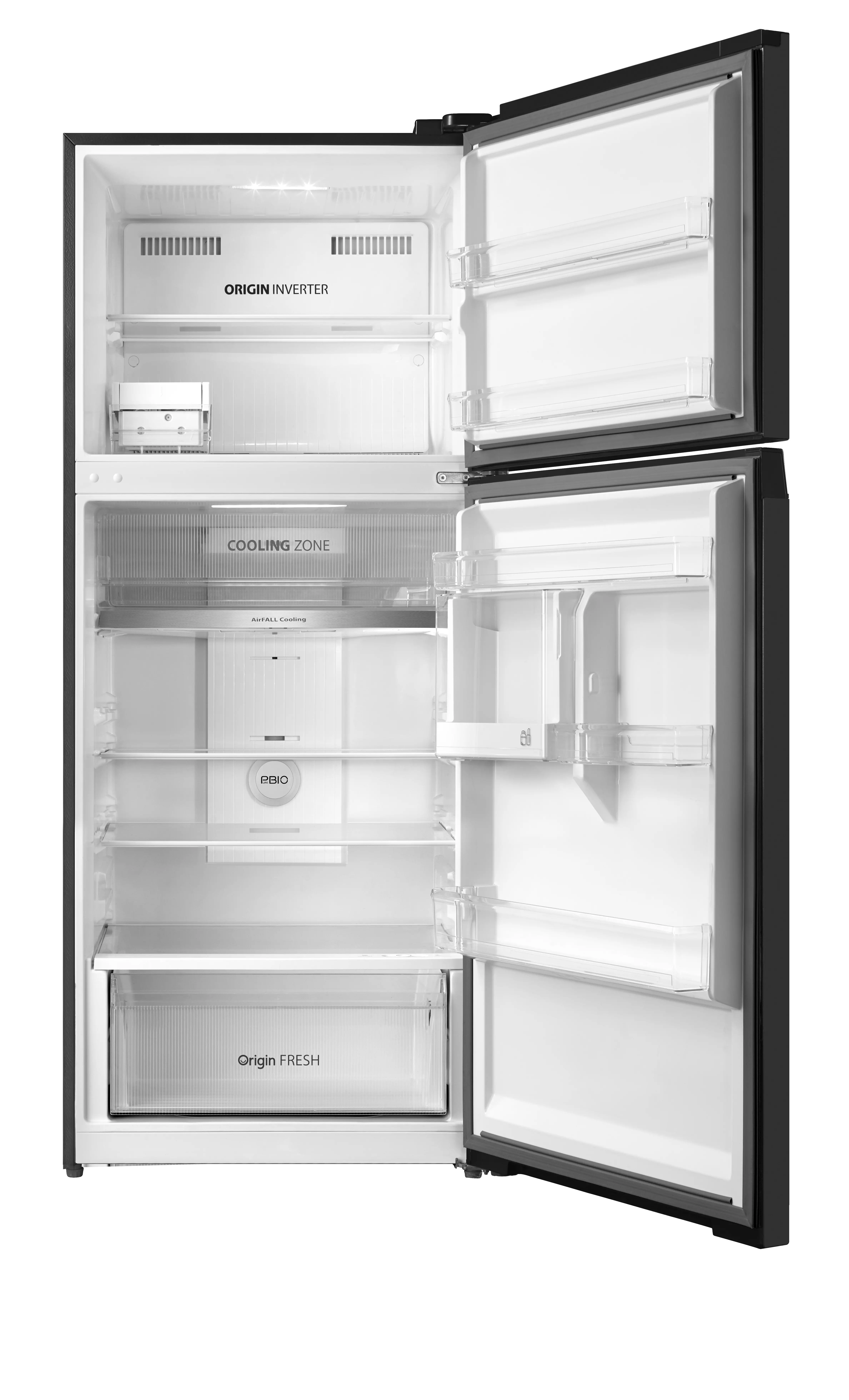 411 Litres, Origin Inverter Refrigerator with AirFall Cooling Technology.