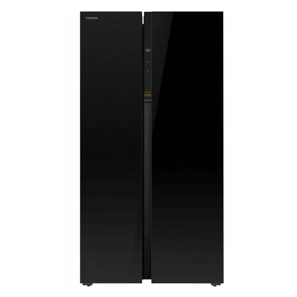 SIDE BY SIDE 562L BLACK GLASS COOLER