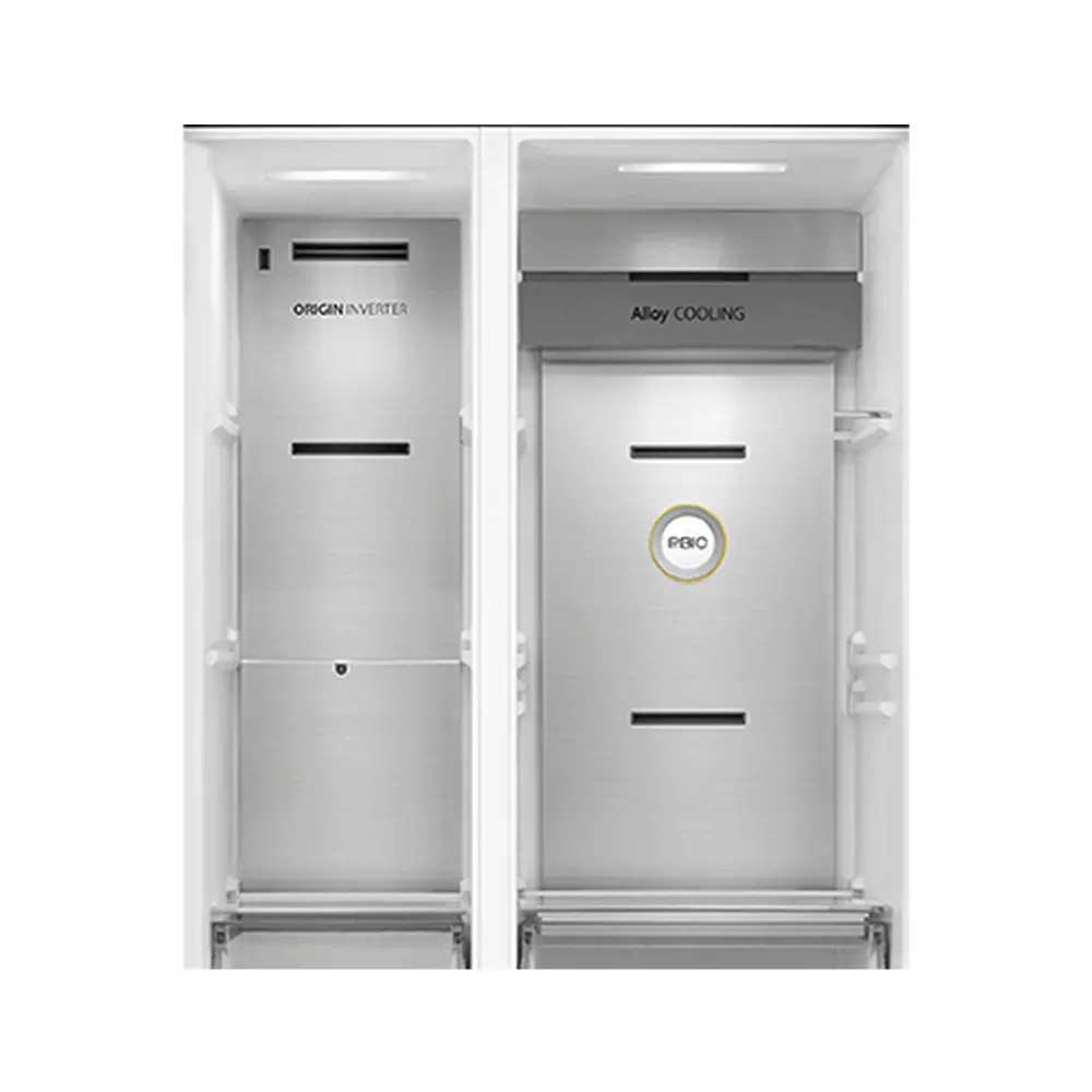 SIDE BY SIDE 562L BLACK GLASS COOLER