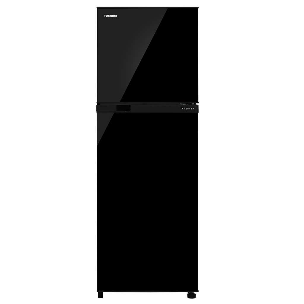 Toshiba 252l Double Door Refrigerator Black Uni Glass Finish GR-AG28INU(UK) Banner 1