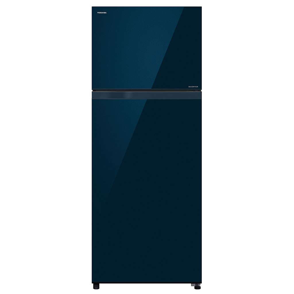 Toshiba 445l Double Door Refrigerator Bluish Green Glass Finish GR-AG46IN(XG) Banner 1