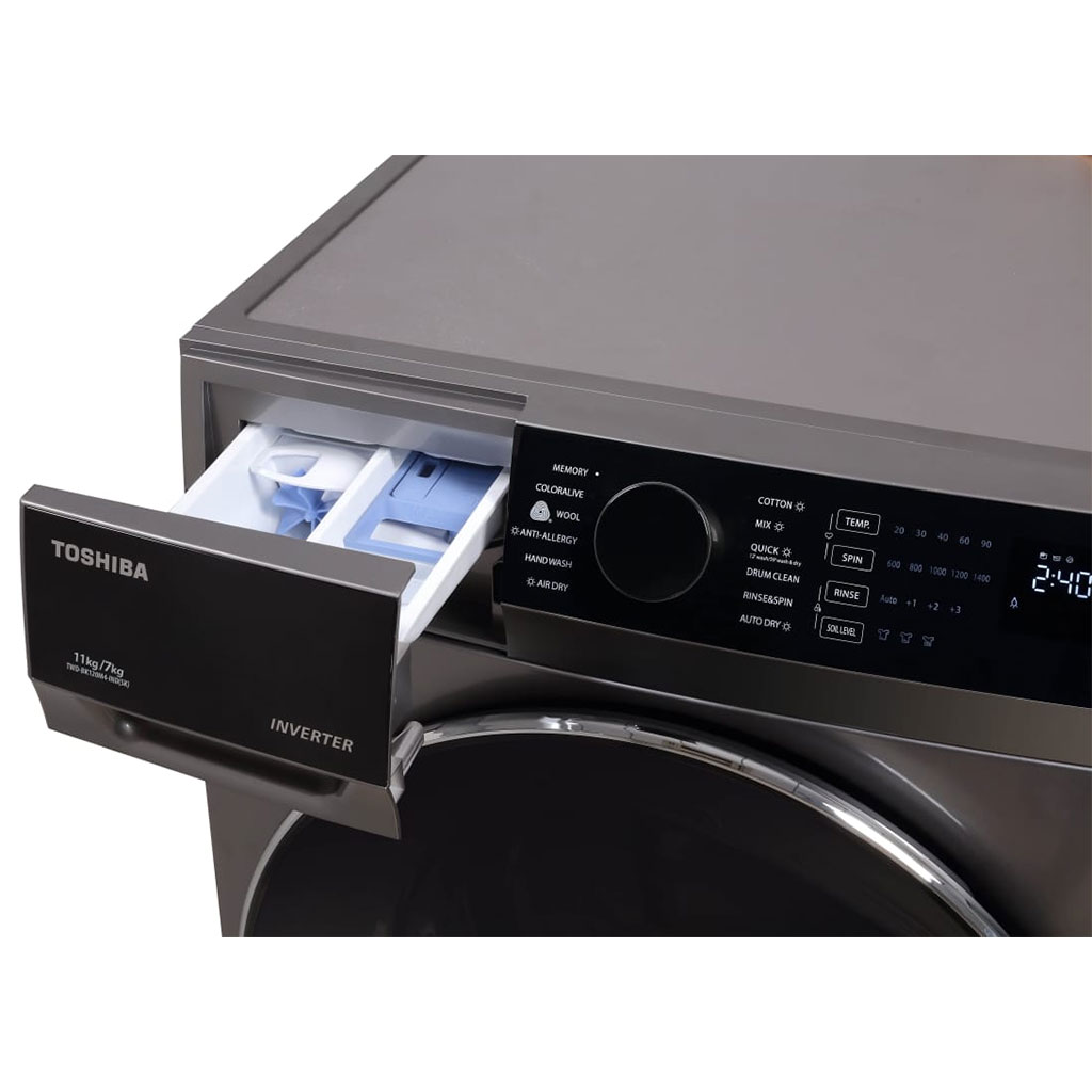 TOSHIBA 11.0/7.0 KG 1400 RPM FRONT LOAD WASHER DRYER