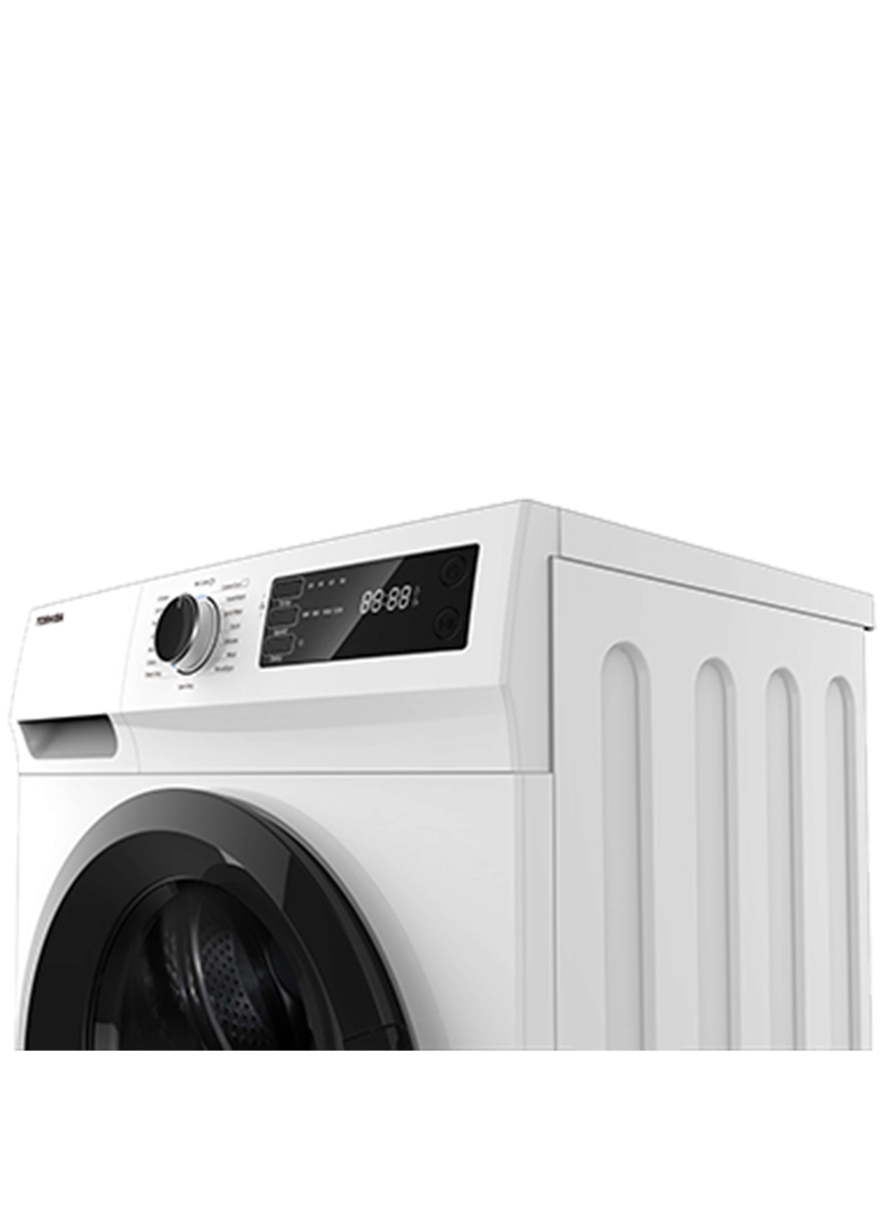 Front Load Washer Dryer White From The Right 