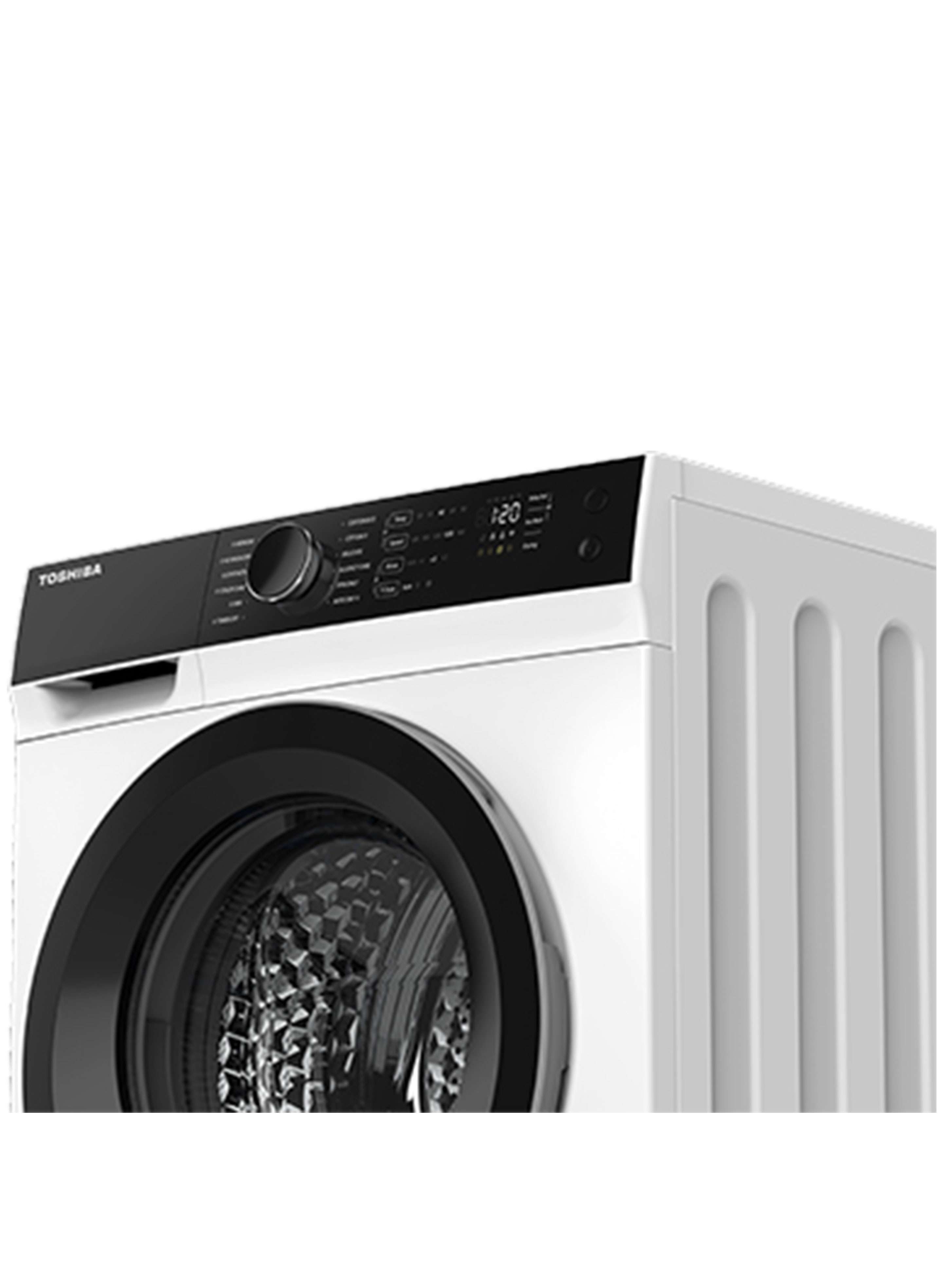 Front Load Washing Machine White Side View 