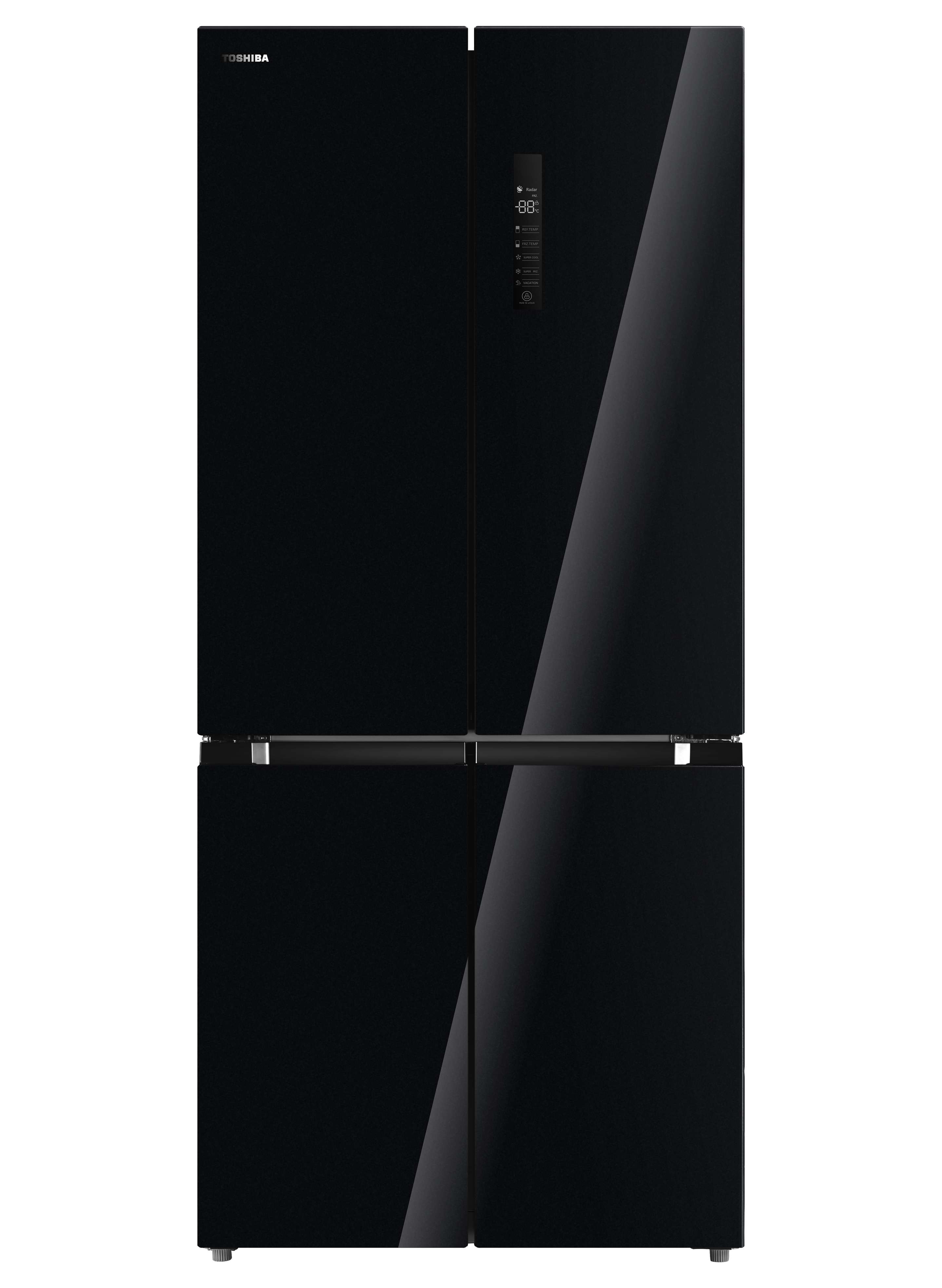 Black Glass Refrigerator 470L