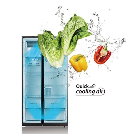 Combo Refrigeradora Side by Side 517L (ERSA53V2HVG) + Microondas