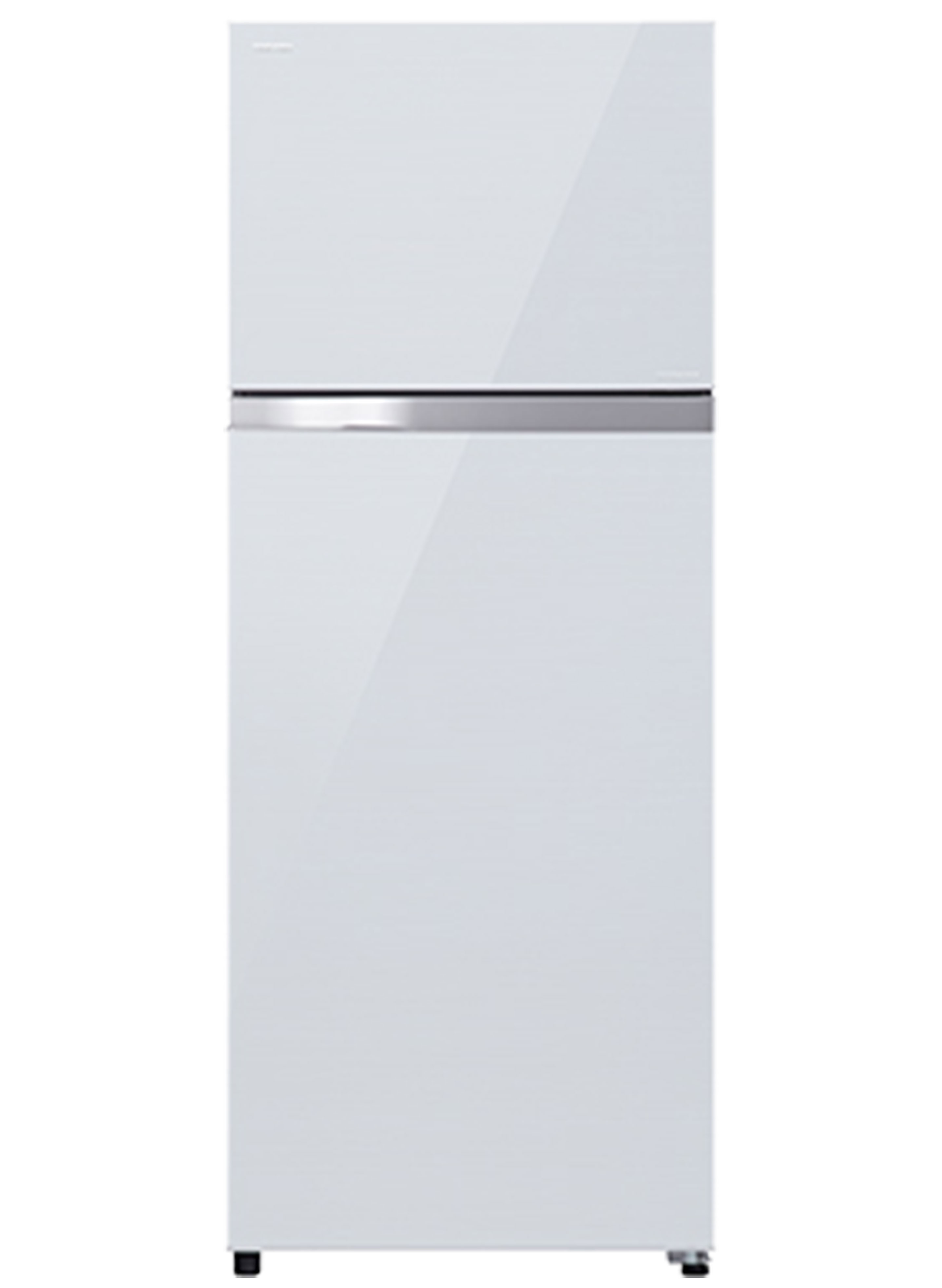 Glass Door Refrigerator White From Front