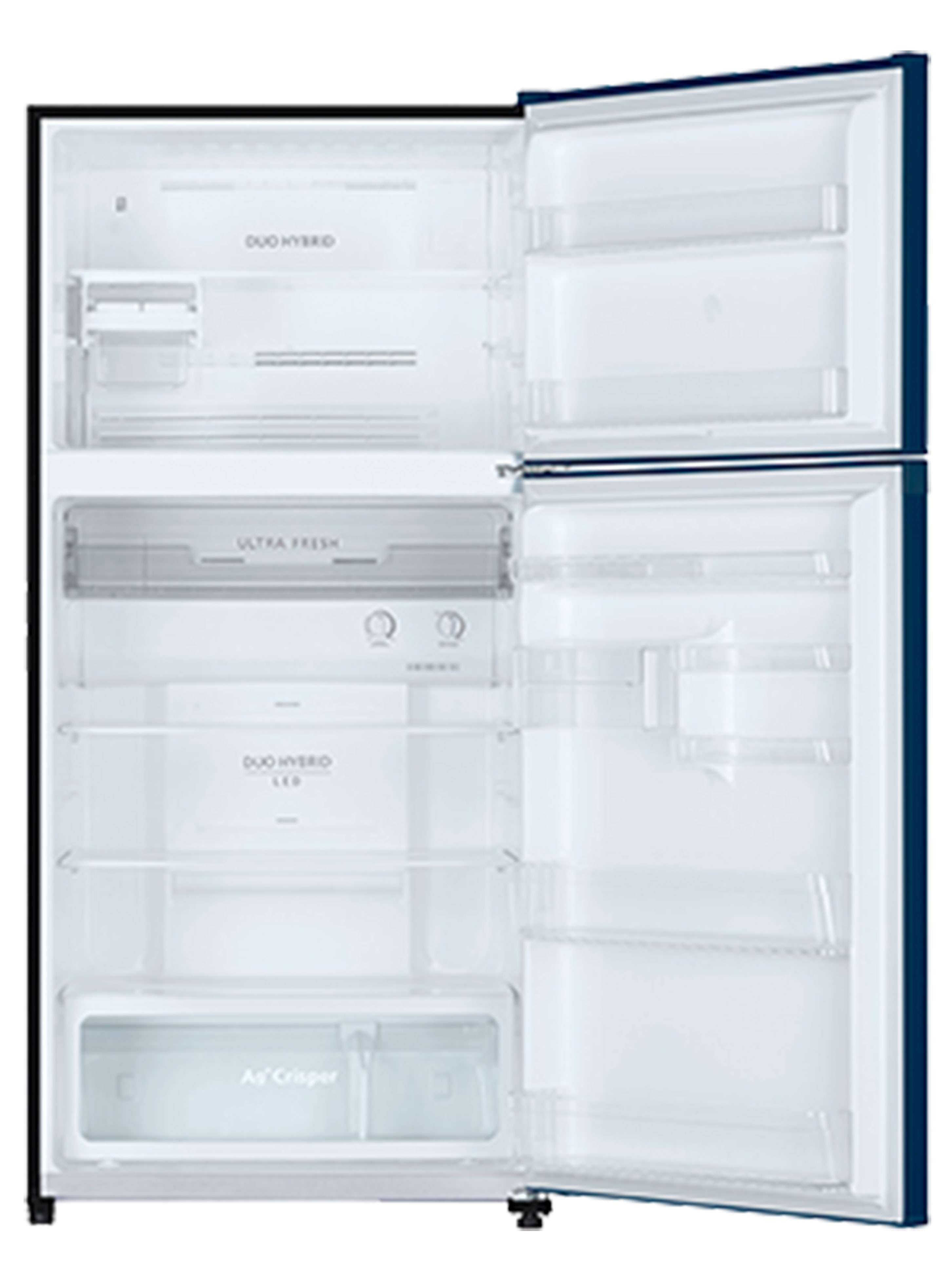 Glass Door Refrigerator Inside View Empty