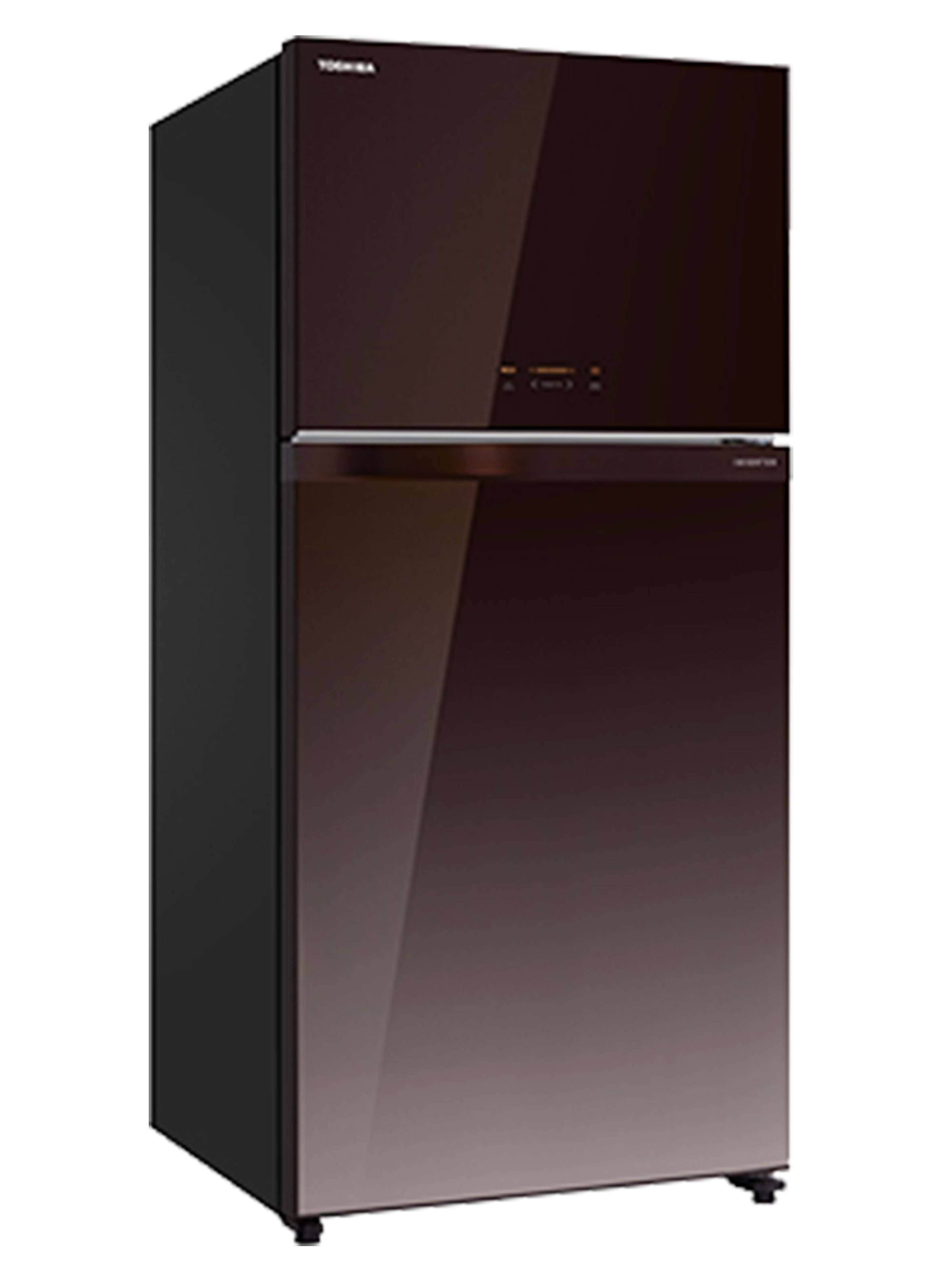 Glass Door Refrigerator Gradient Brown