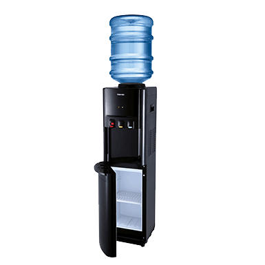Top Load Water Dispenser Black Inside View
