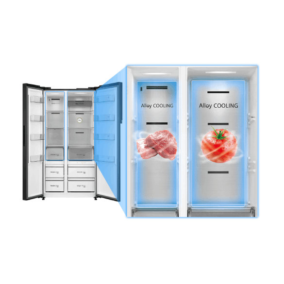 GR-RS780WI-PGY(22) | 623L Side-by-Side Dual Inverter Refrigerator